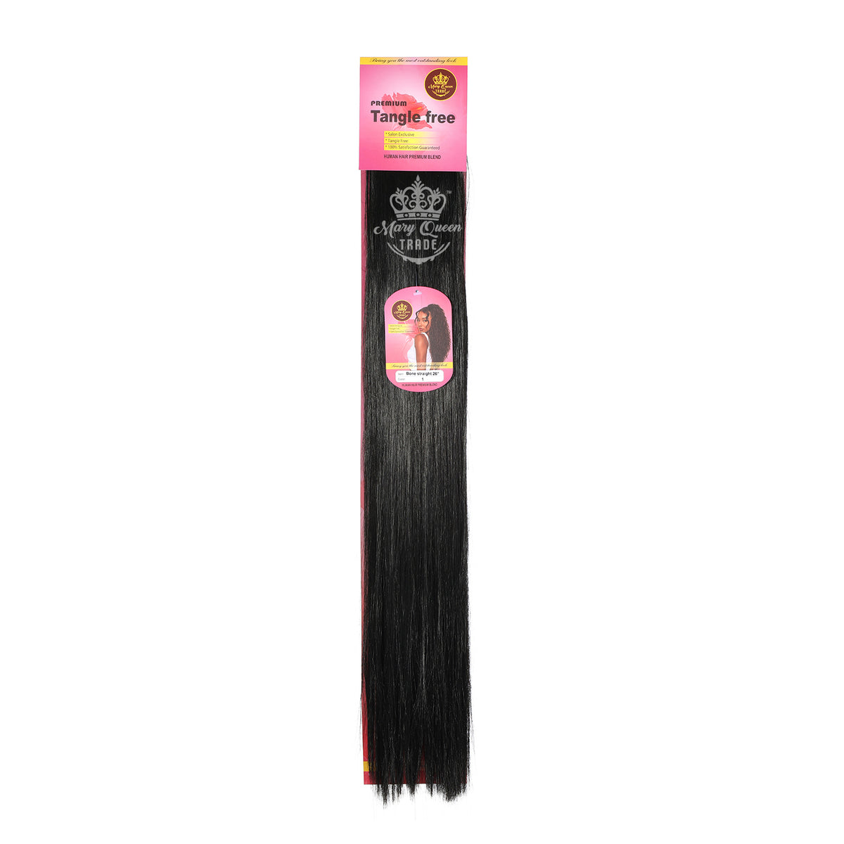 Mary Queen BioProtein™ Bone Straight Ponytail – 26"