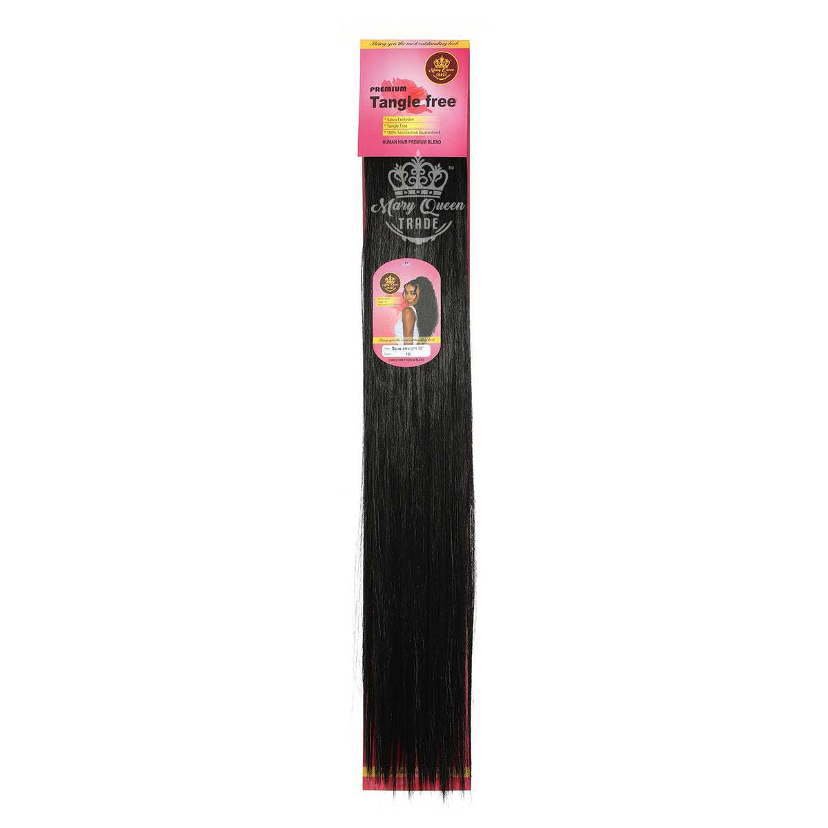 Mary Queen BioProtein™ Bone Straight Ponytail – 26"