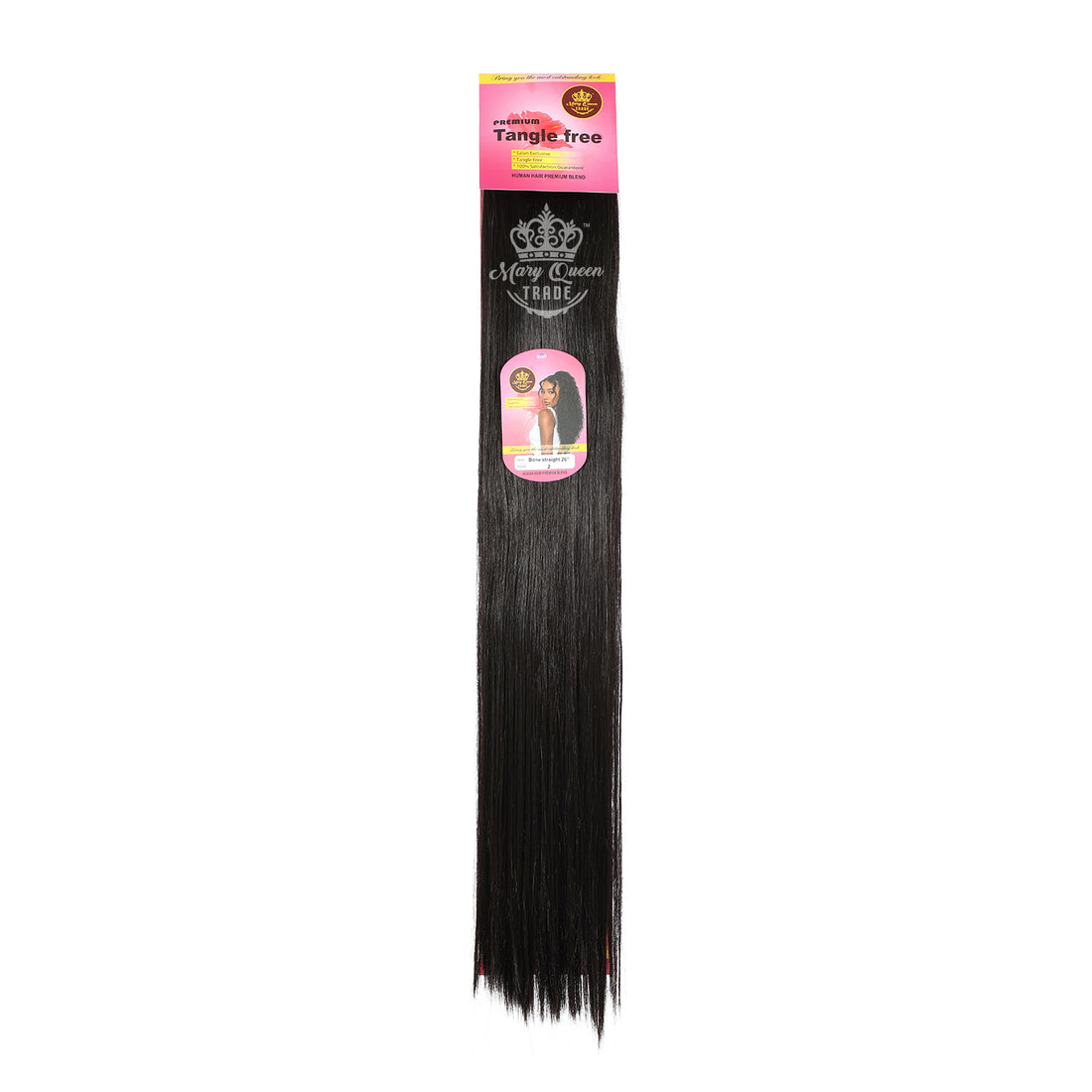 Mary Queen BioProtein™ Bone Straight Ponytail – 26"