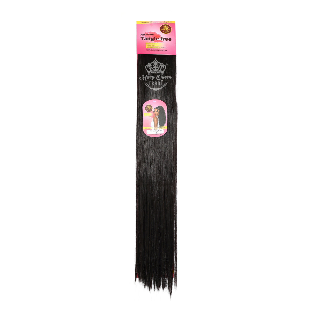 Mary Queen BioProtein™ Bone Straight Ponytail – 26"