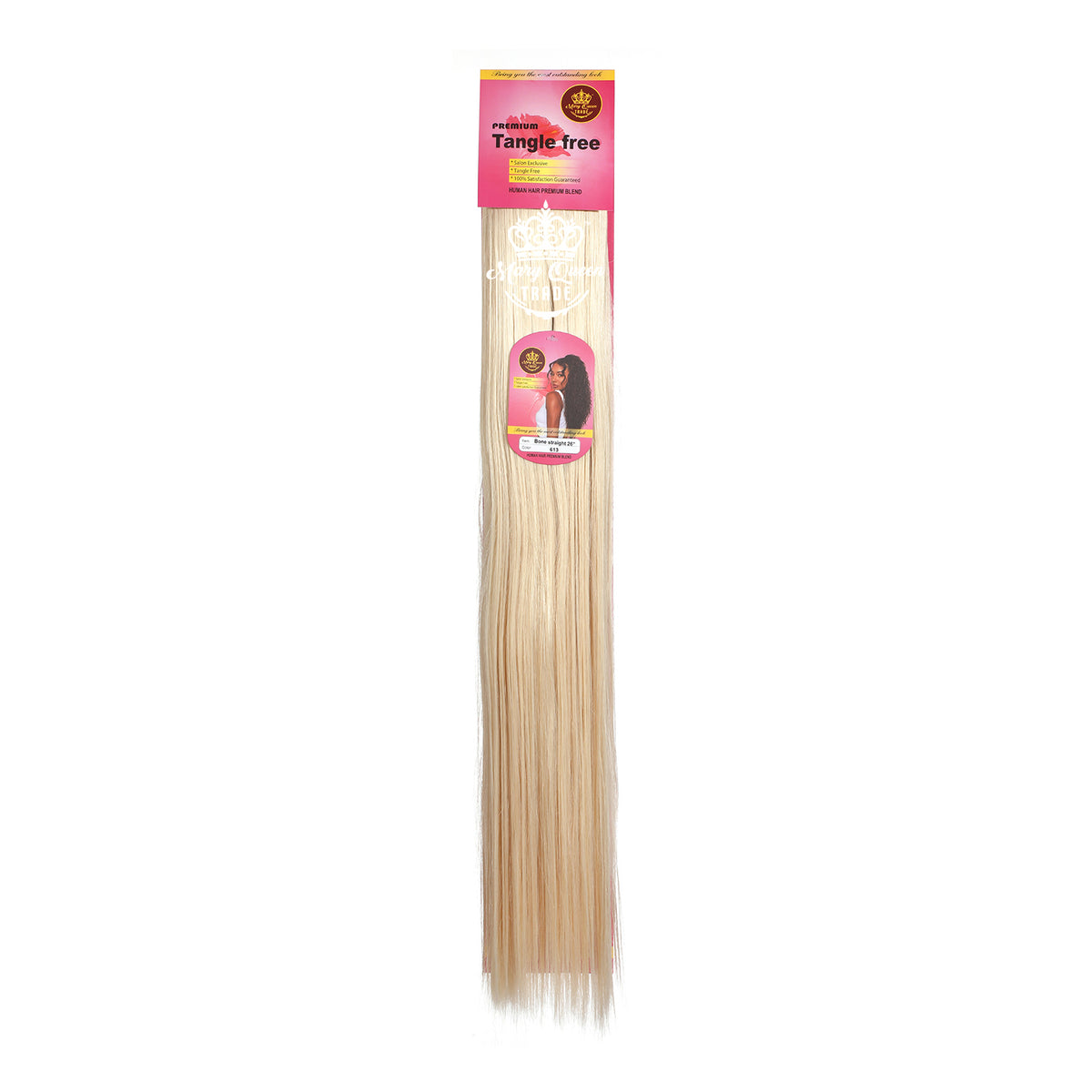 Mary Queen BioProtein™ Bone Straight Ponytail – 26"