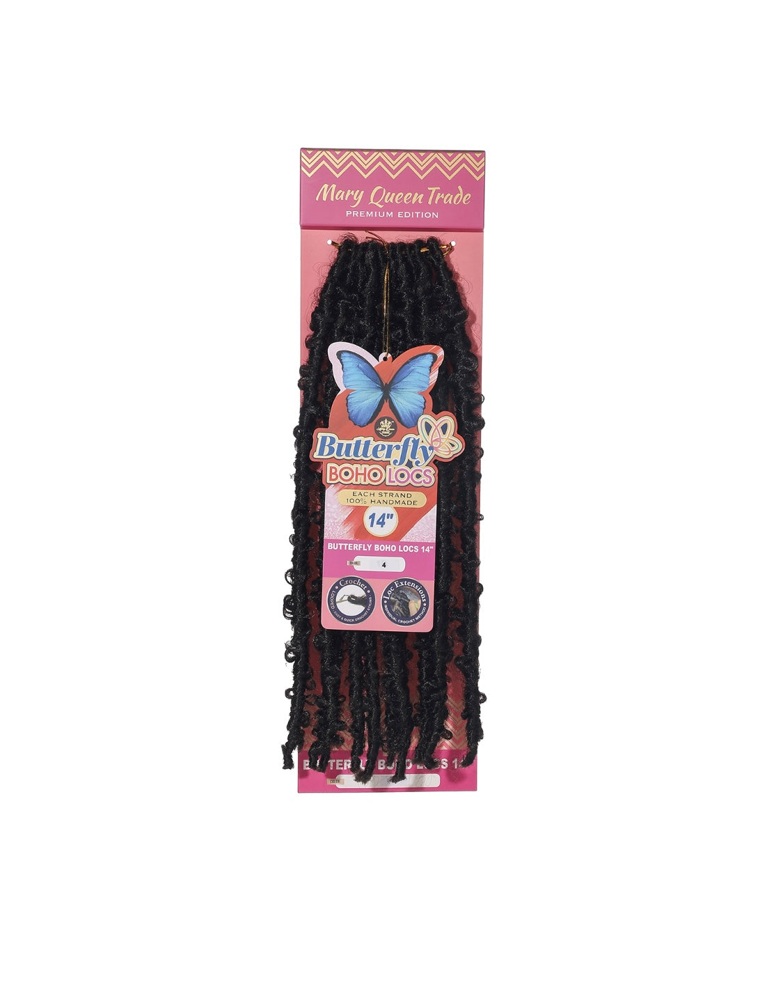 Tresses bouloches papillon 14"