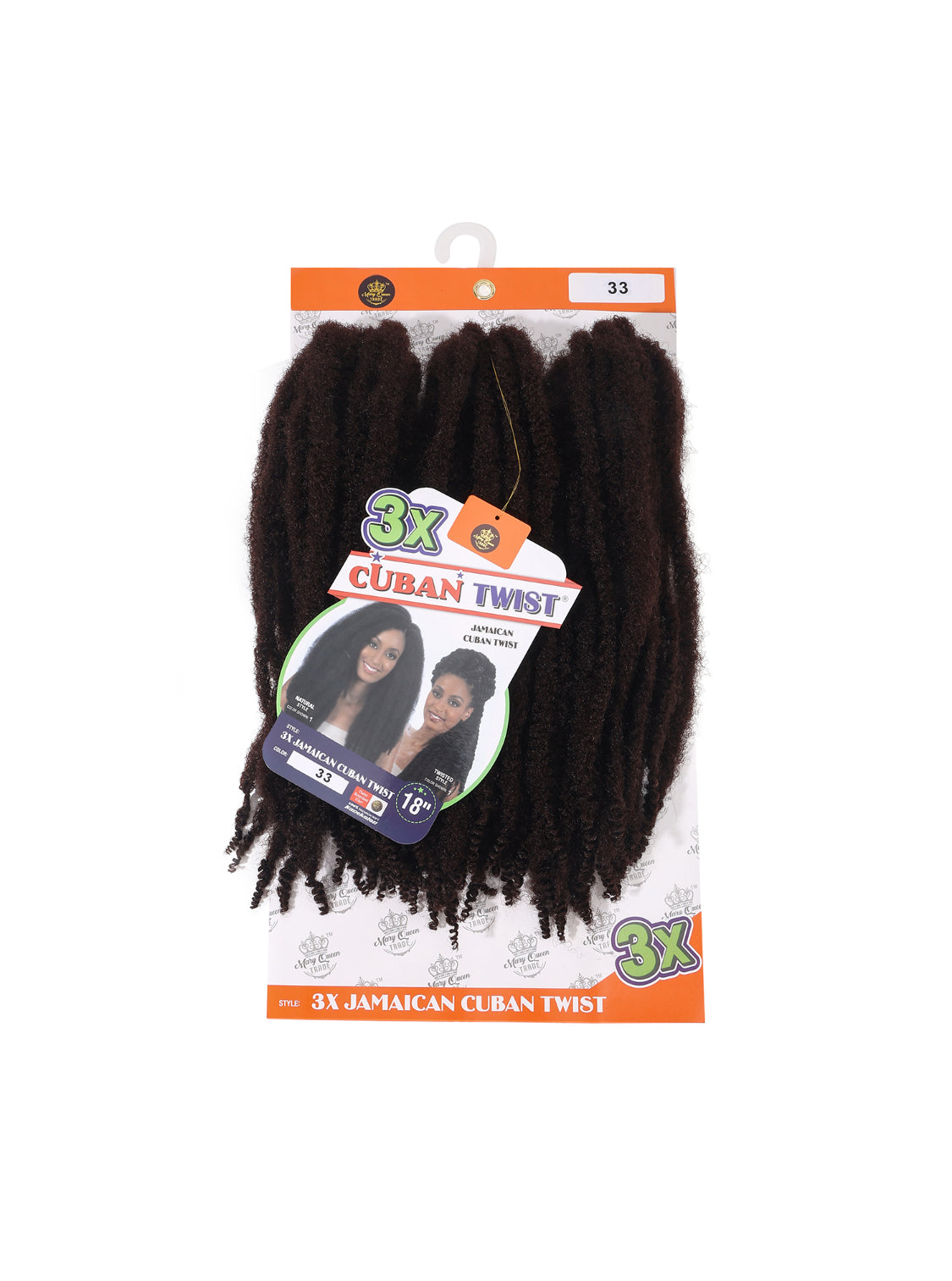 3X Jamaican Cuban Twist 18"