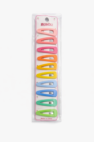 Colorful Girls Hair Clip 10 Pieces Set