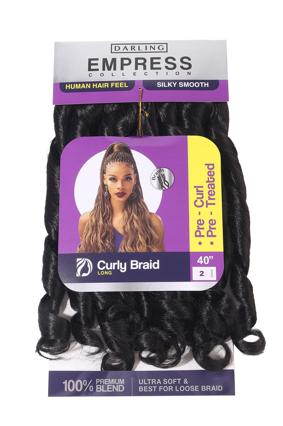 Tresses bouclées à la française - Tresses bouclées 40"