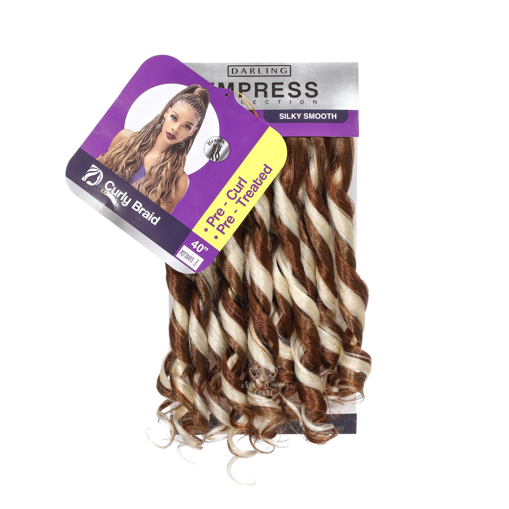 Tresses bouclées à la française - Tresses bouclées 40"