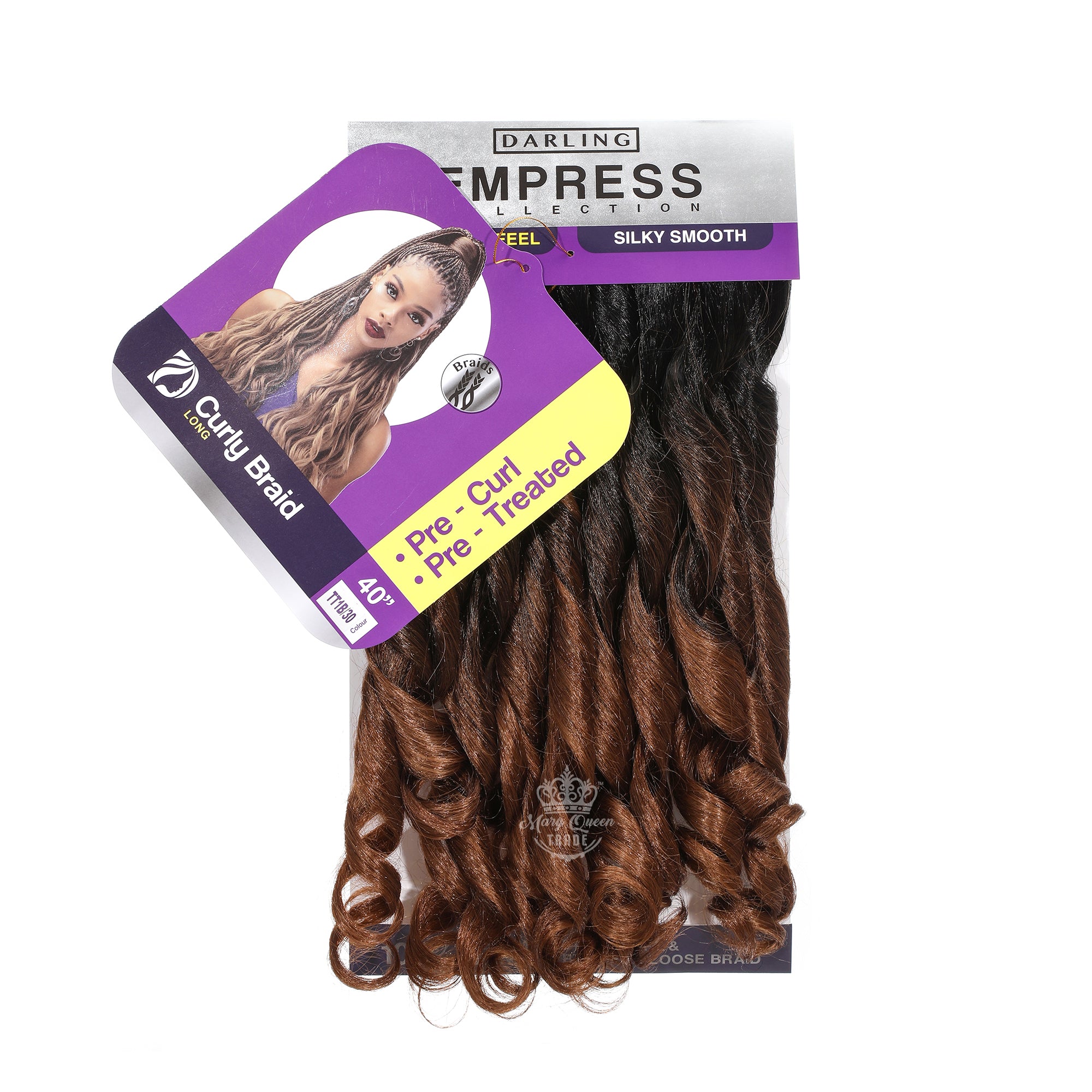 Tresses bouclées à la française - Tresses bouclées 40"