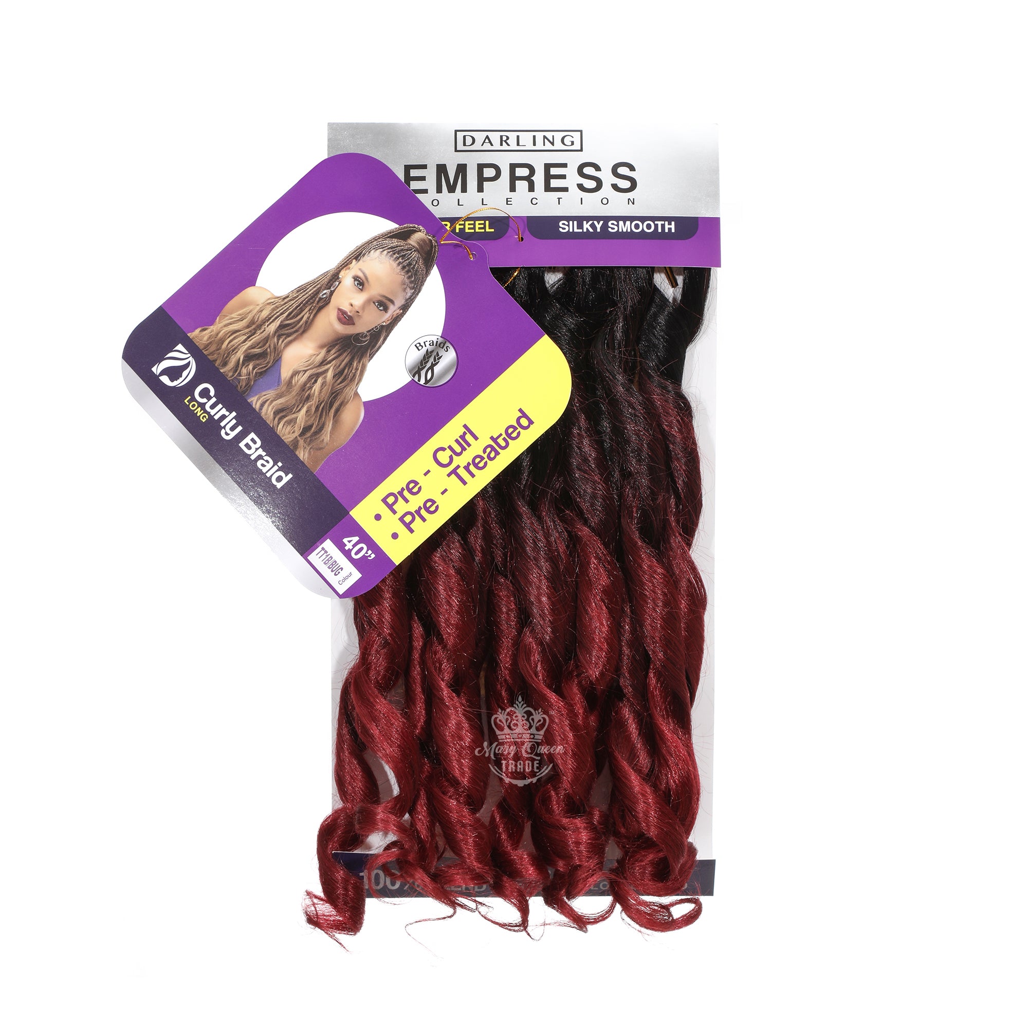 Tresses bouclées à la française - Tresses bouclées 40"