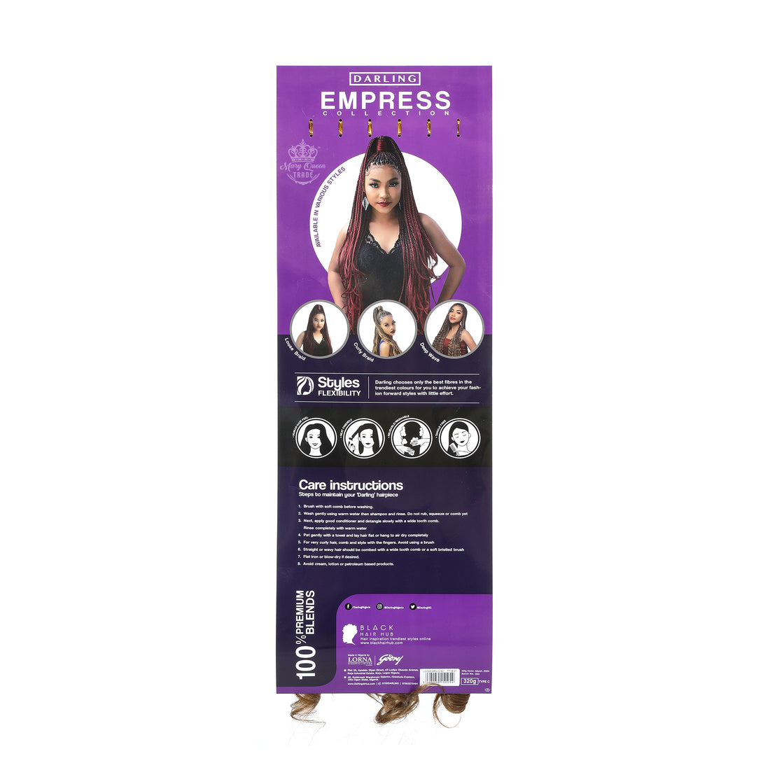 Darling Empress French Curl Braids 60 inch protective hairstyle