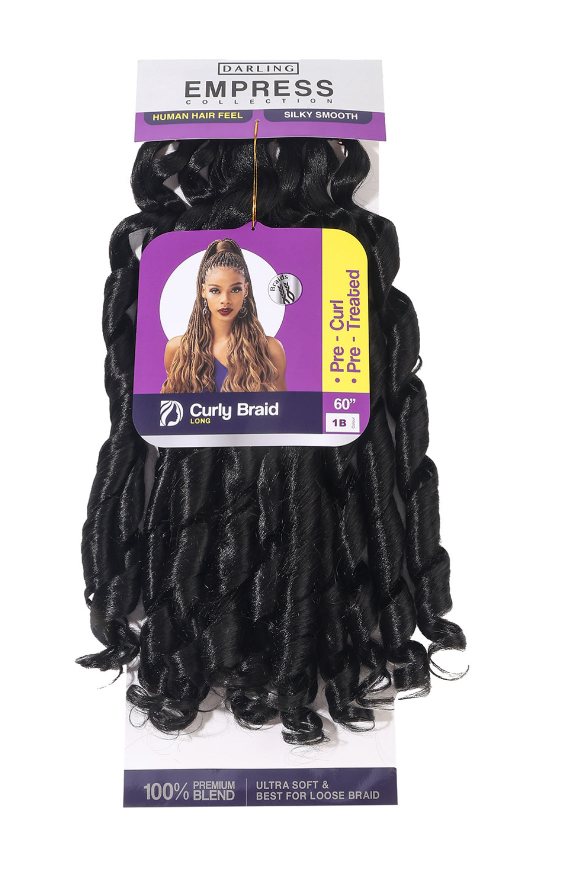 Tresses bouclées à la française - Tresse bouclée 60"