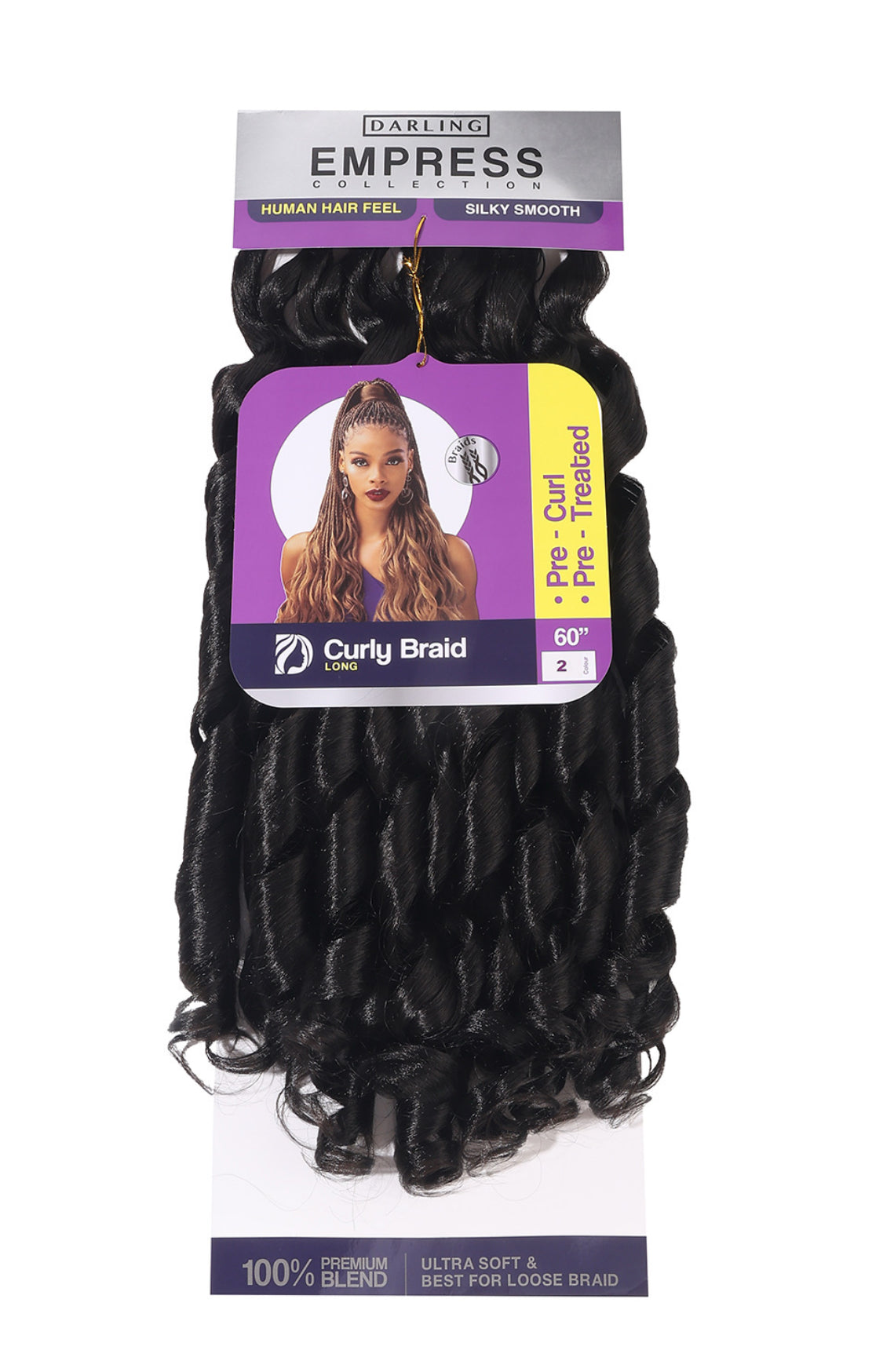 Tresses bouclées à la française - Tresse bouclée 60"