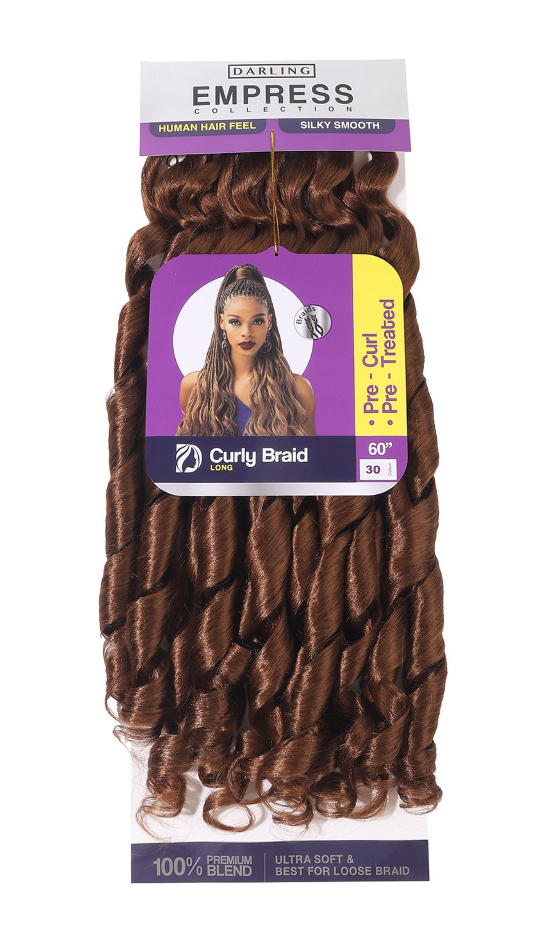 Tresses bouclées à la française - Tresse bouclée 60"