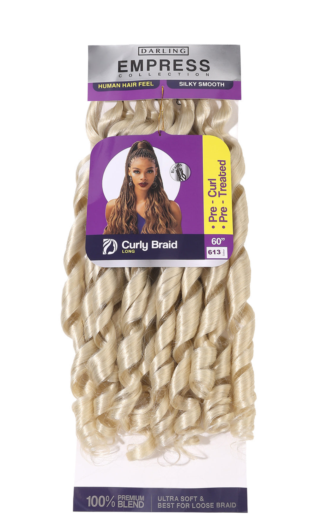 Tresses bouclées à la française - Tresse bouclée 60"