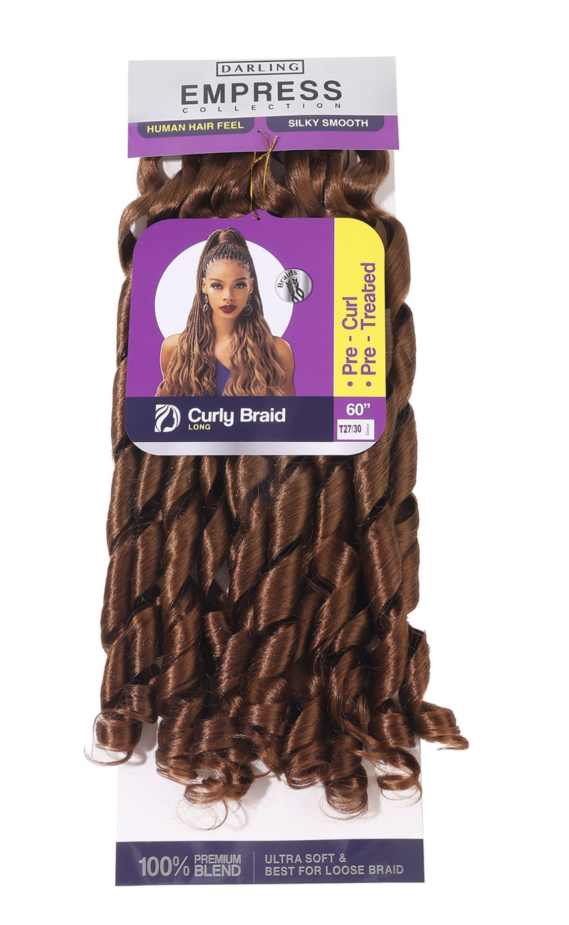 Tresses bouclées à la française - Tresse bouclée 60"