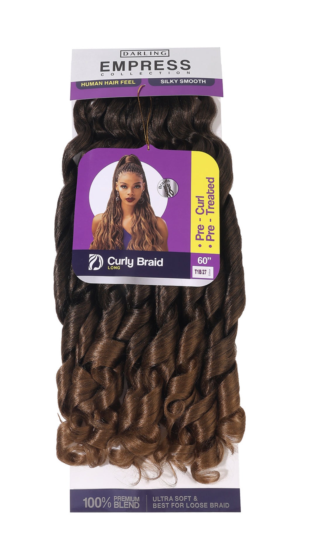 Tresses bouclées à la française - Tresse bouclée 60"