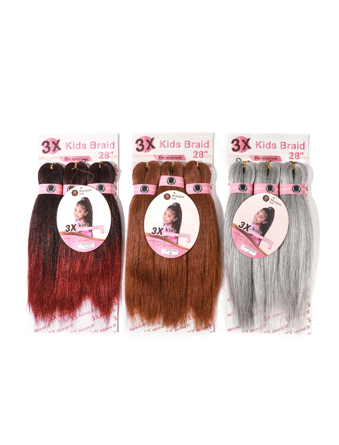3X Kids Braids Pre-Stretched 28"