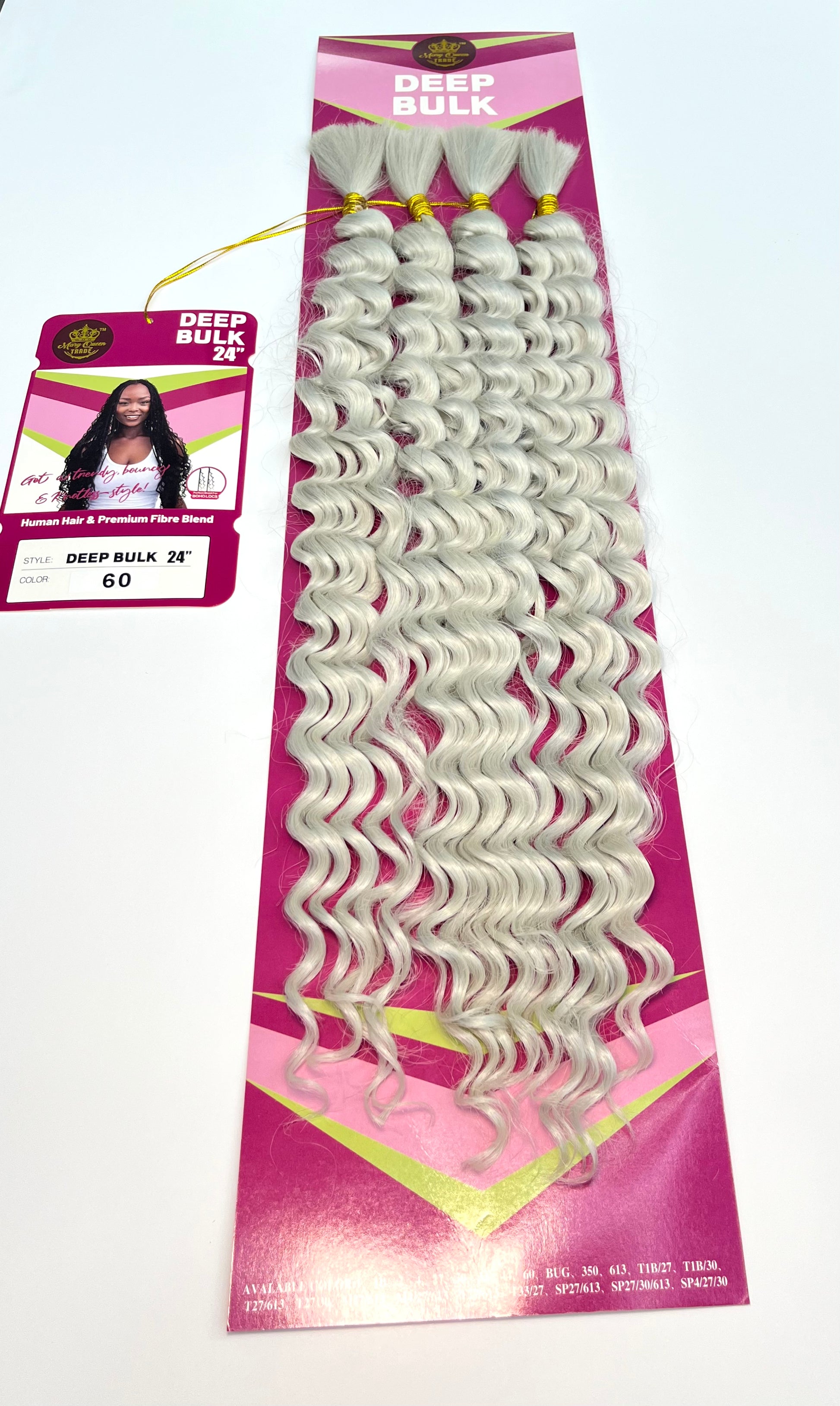 High-quality 24" synthetic deep wave braiding hair