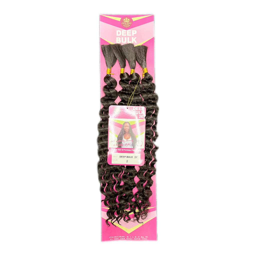 Deep wave crochet braiding hair synthetic fiber 24"