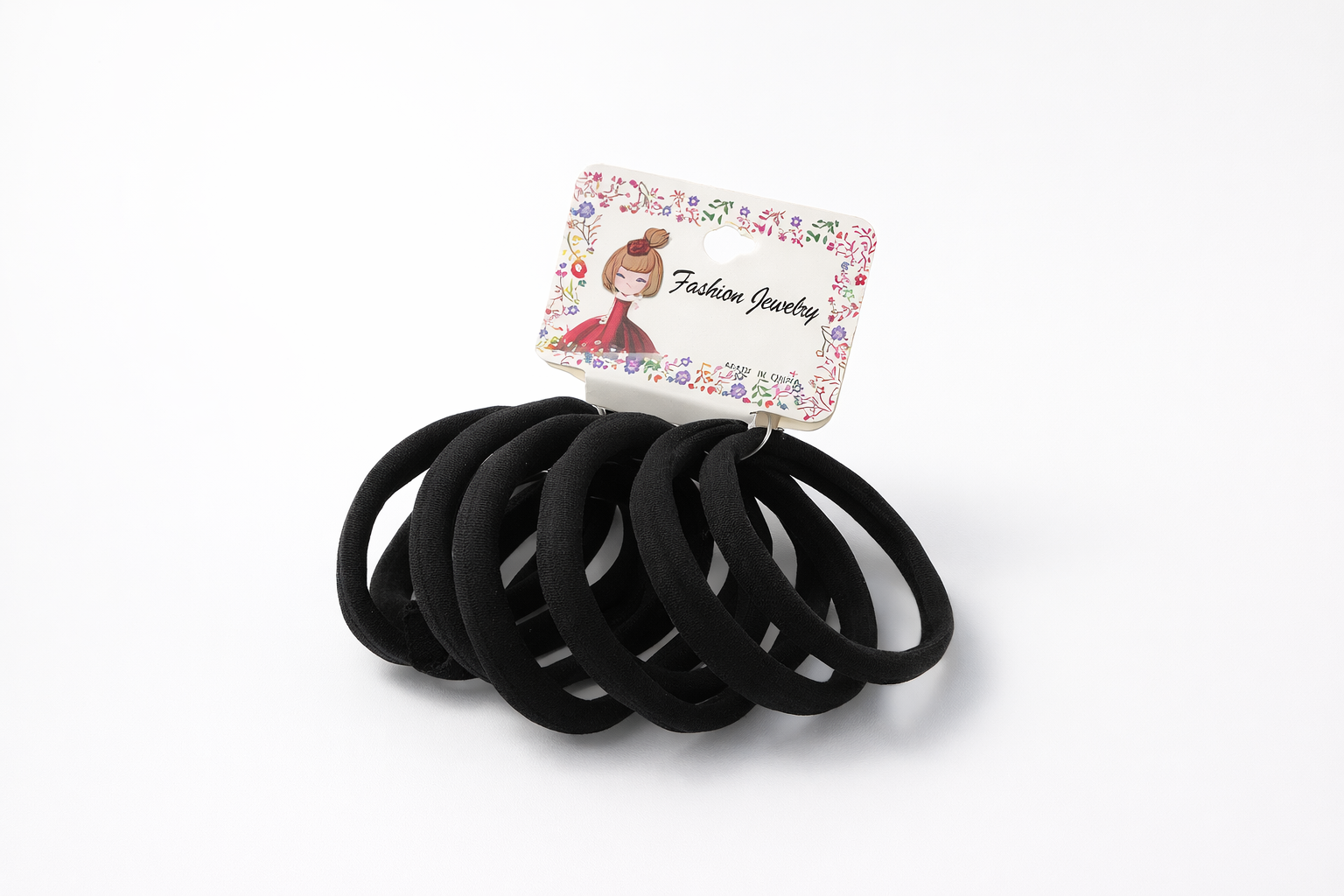 Hair Elastic Bands – Soft & Stretchy (6 Pack)