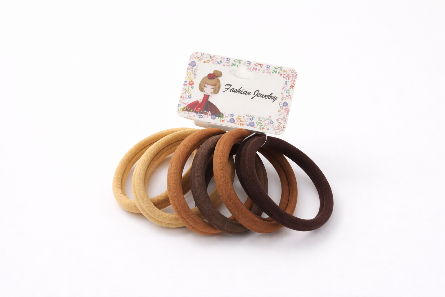 Hair Elastic Bands – Soft & Stretchy (6 Pack)