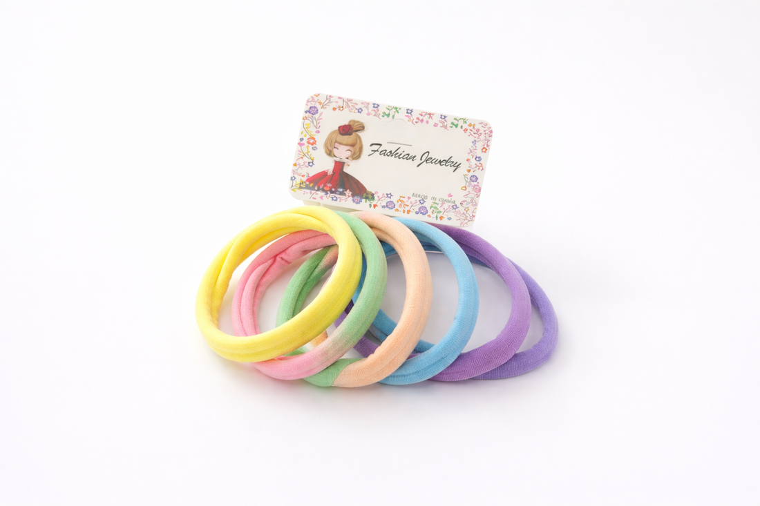 Hair Elastic Bands – Soft & Stretchy (6 Pack) - Wholesale