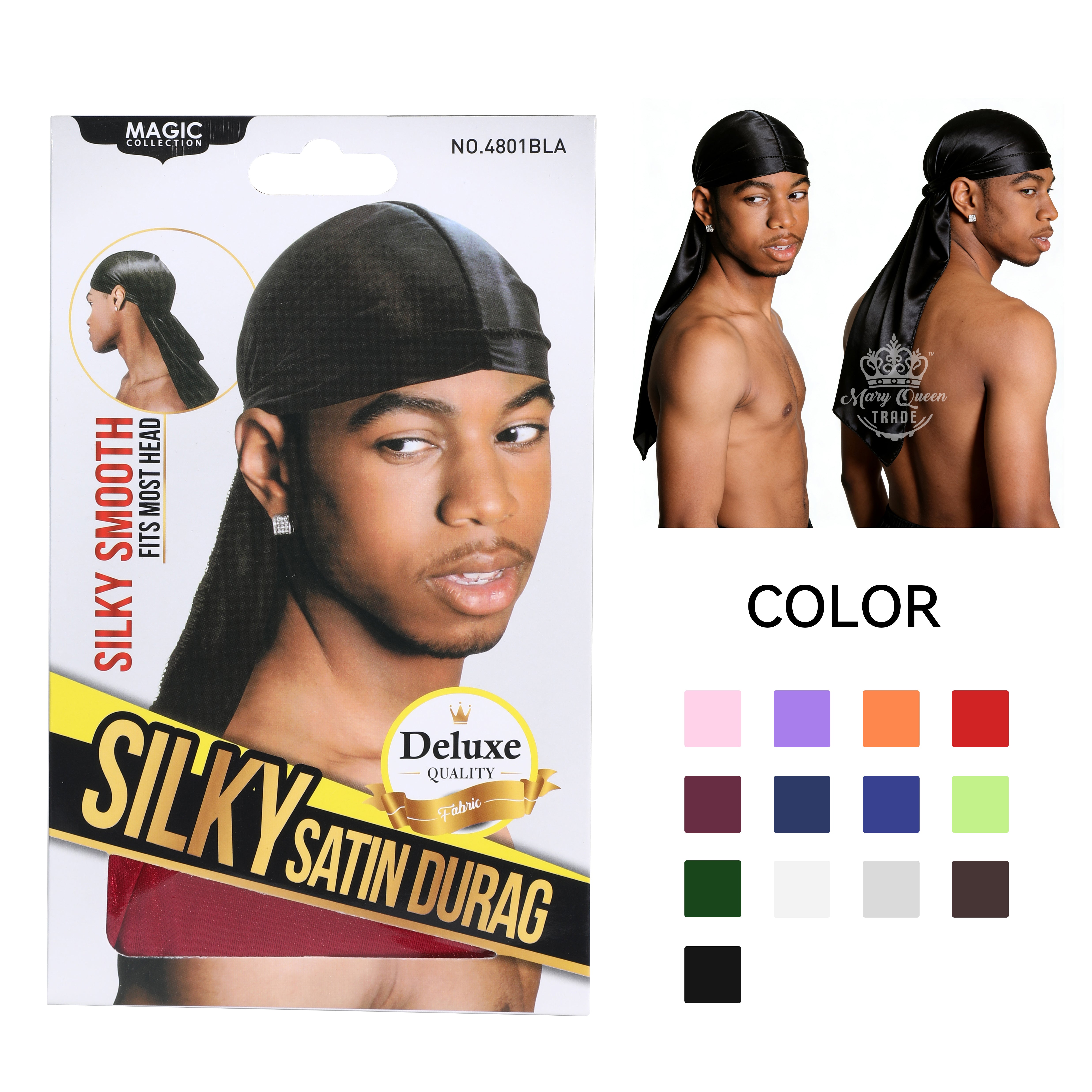 Silky Satin Durag (12 Pieces) - Wholesale