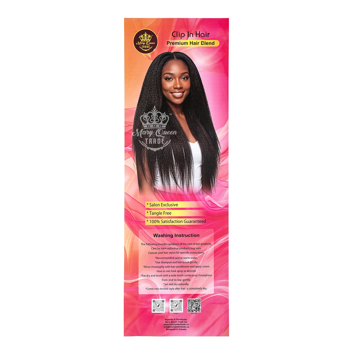 Mary Queen BioProtein™ Straight 9-Piece Clip-In Hair – 24"