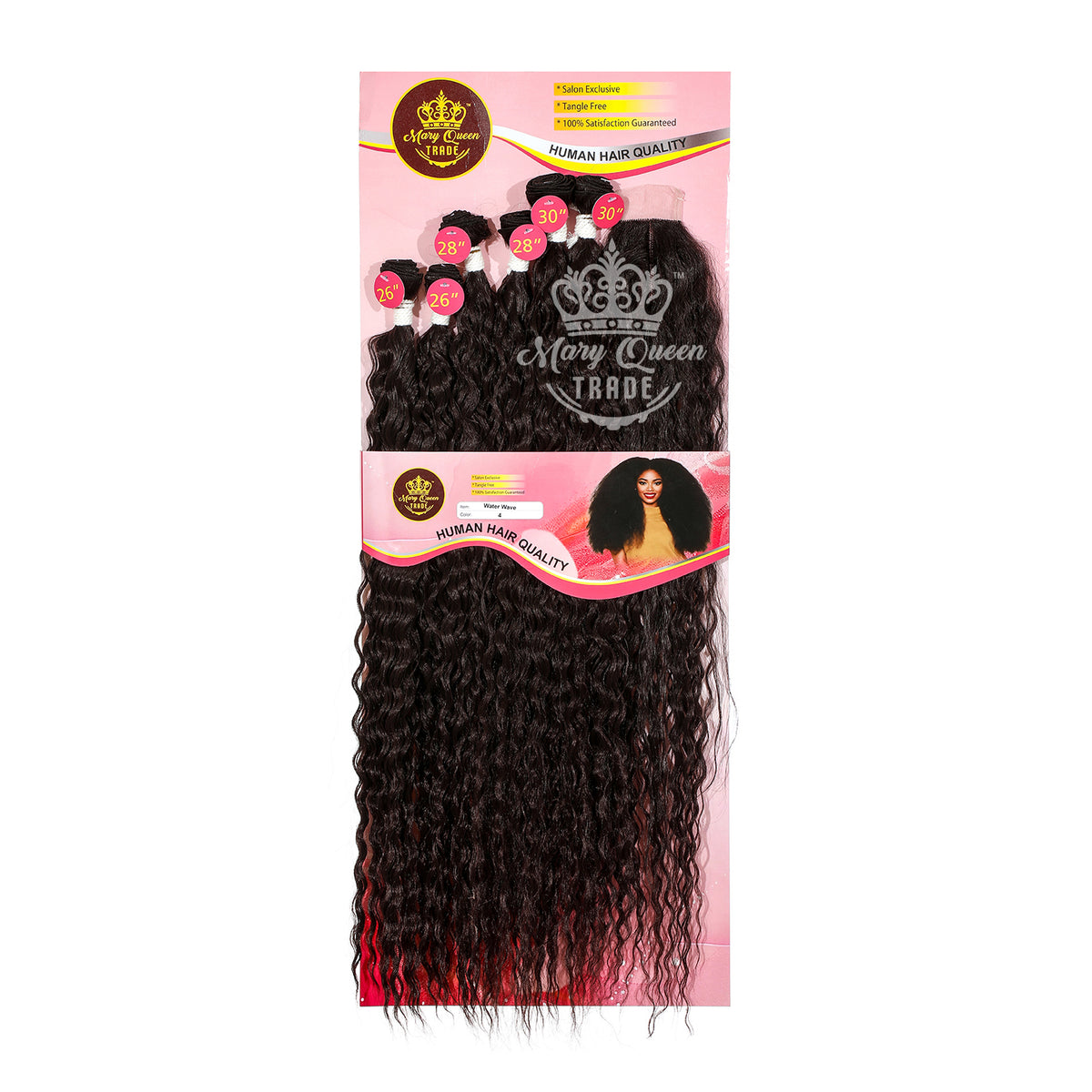 Mary Queen BioProtein™ Water Wave 6-Bundle Set with Closure – 26"–30"
