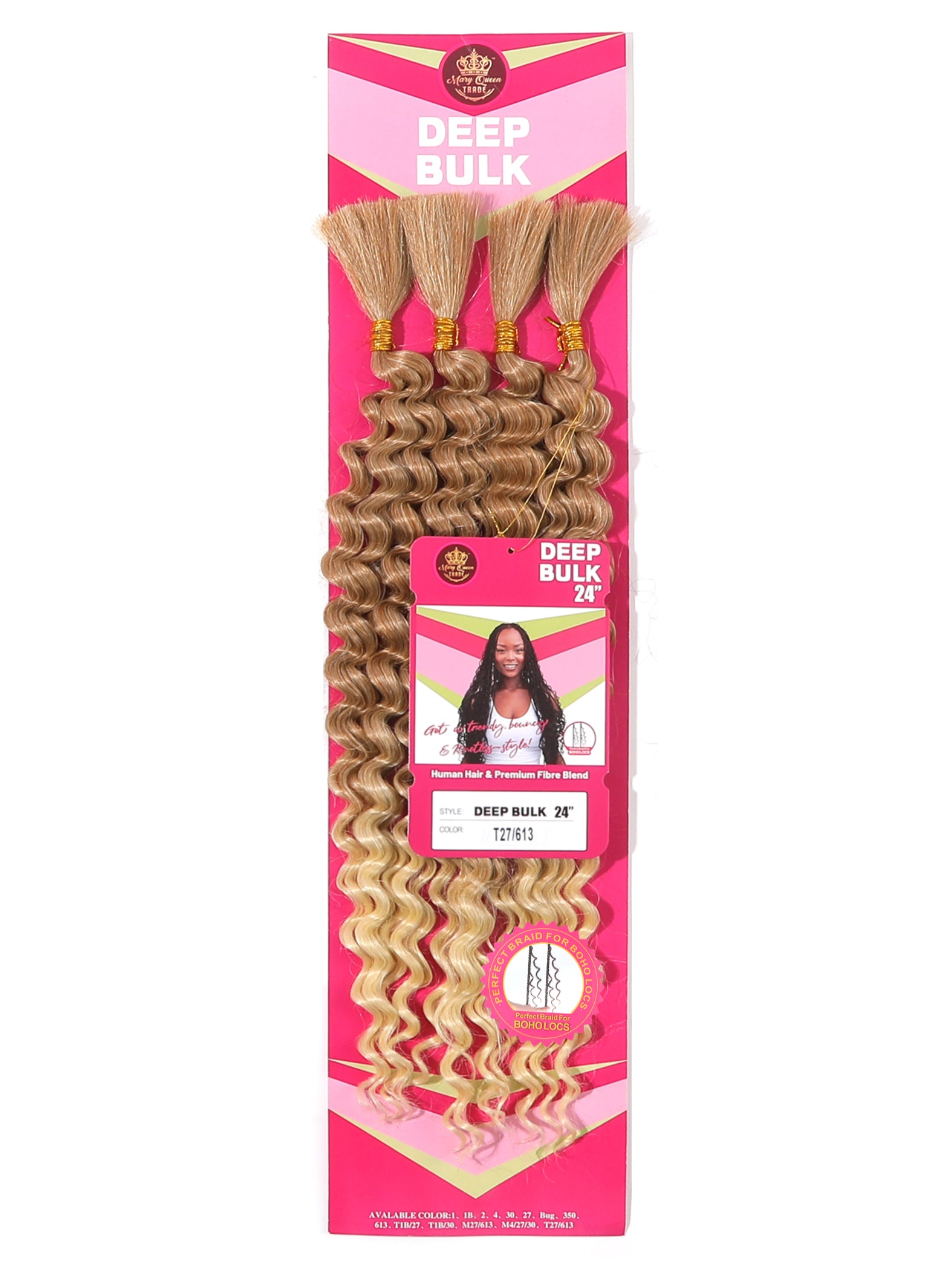 Boho Deep Bulk Human Hair 24"
