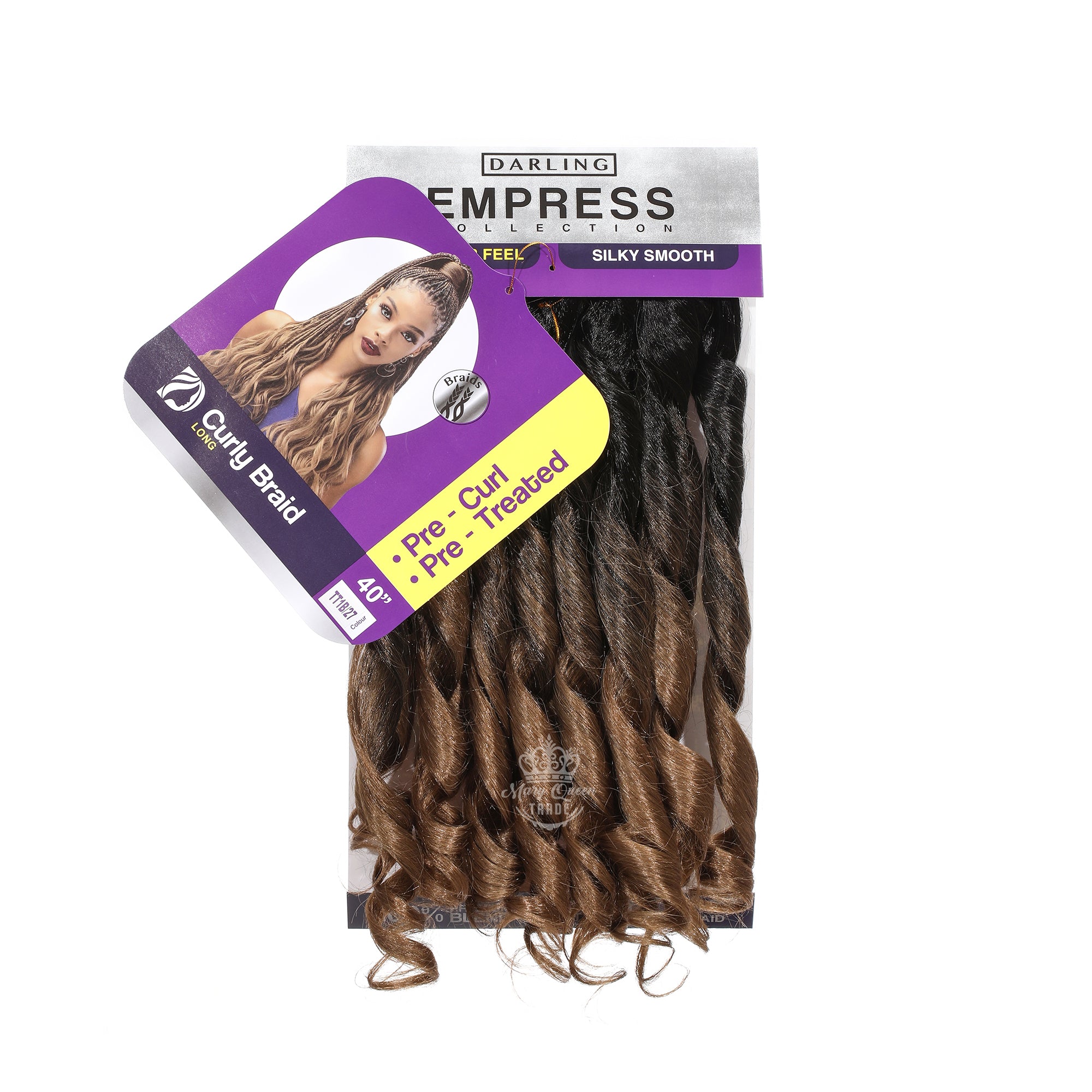 Tresses bouclées à la française - Tresses bouclées 40"