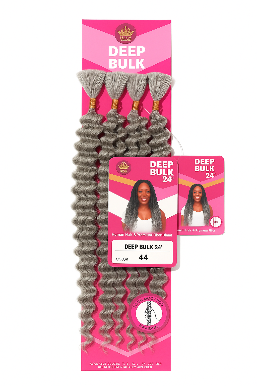 Mélange de cheveux humains Boho Deep Bulk 24"