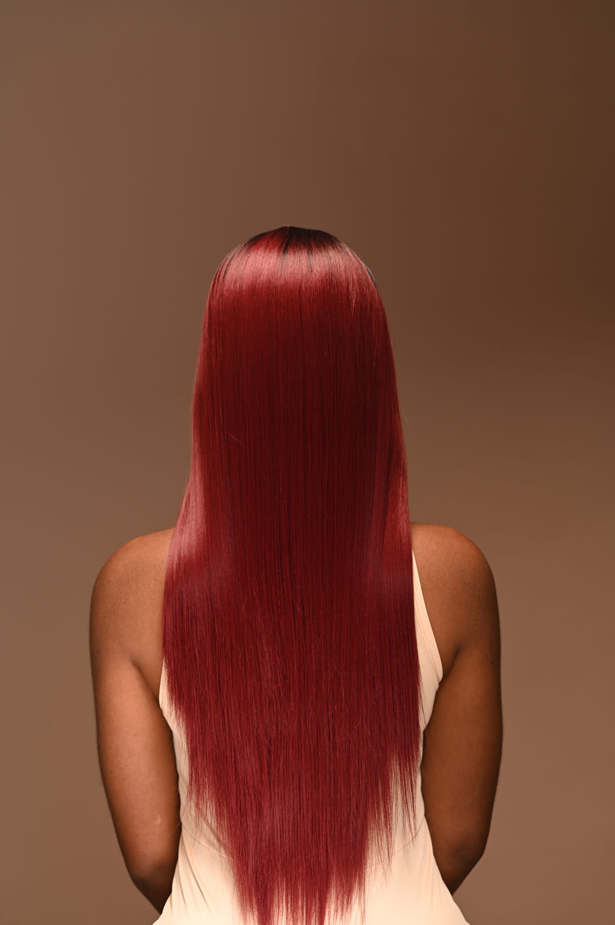 Wine Straight Wig